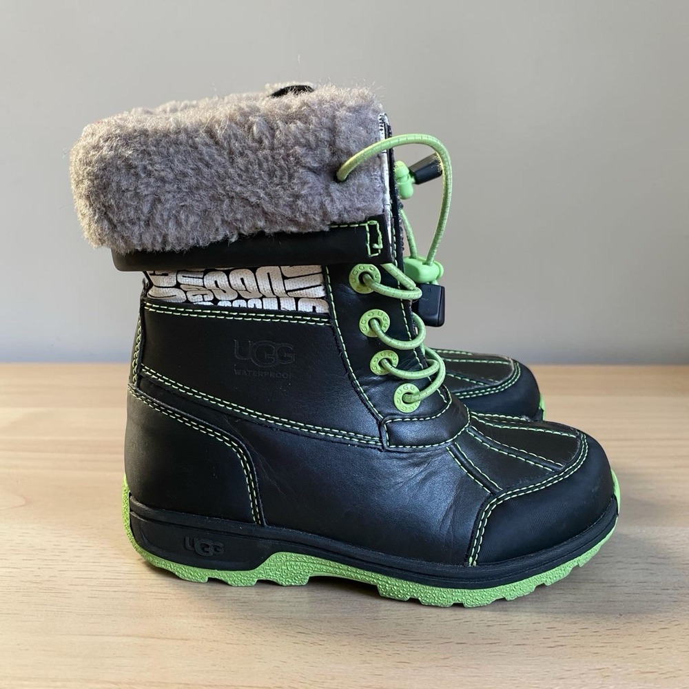 UGG® Waterproof Snow Boots Kids Size 11 EU 28.5 Butte II CWR Glow Graphic